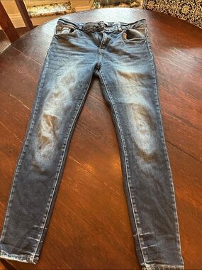 KanCan Men's Distressed Dark Blue Skinny Jeans